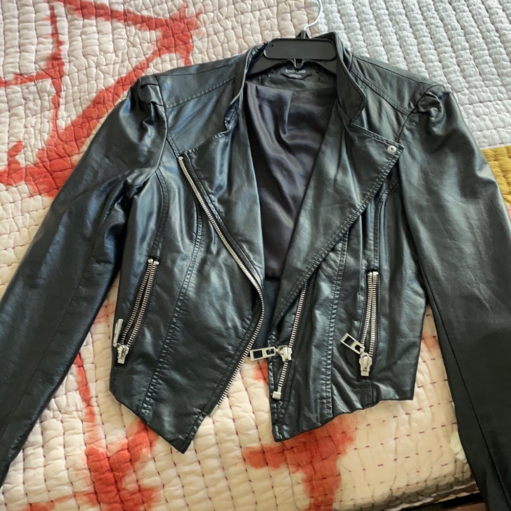 Black BeBe Faux Leather jacket